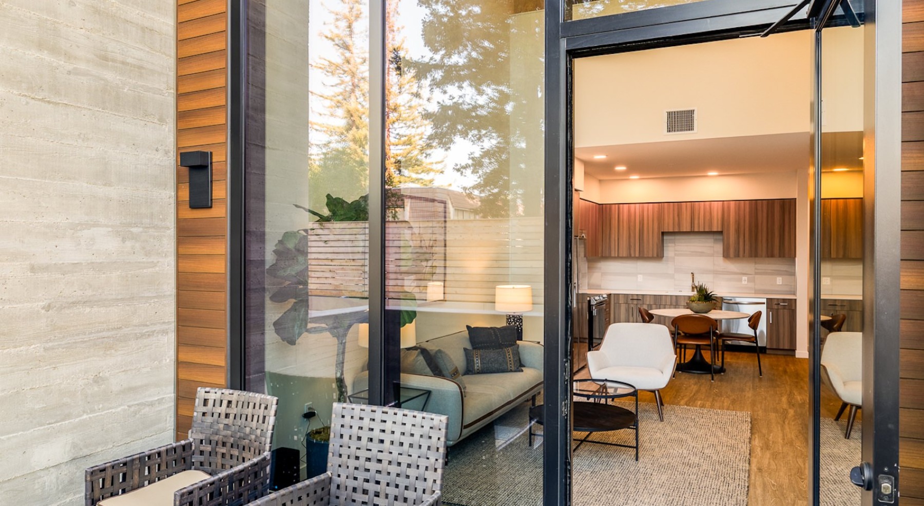 a spacious balcony or patio