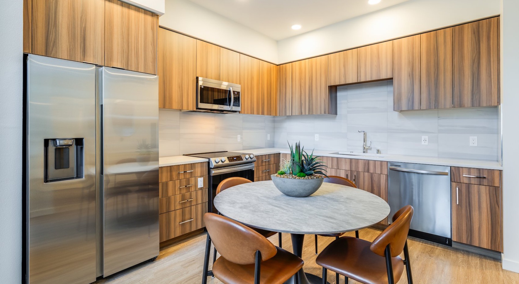 Well-lit kitchen with ample counter space